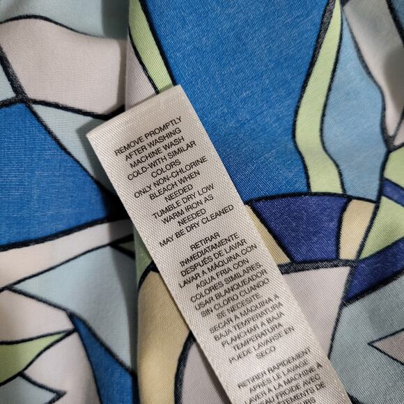 Chicos Womens Shirt Size Medium Chicos 1 Spring Summer Colorful Resort Casual - Picture 9 of 14